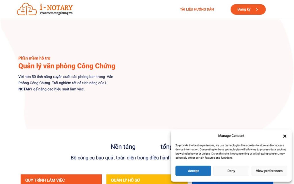 Giao diện website phanmemcongchung.vn